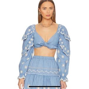 Milanti Crop Top in Faded Hydrangea